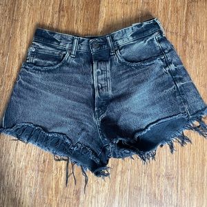 Moussy Black Denim Shorts